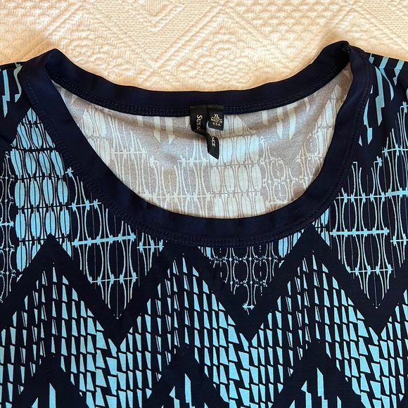 💥💥Susan Lawrence XL Blue Patterned Blouse - Picture 5 of 13